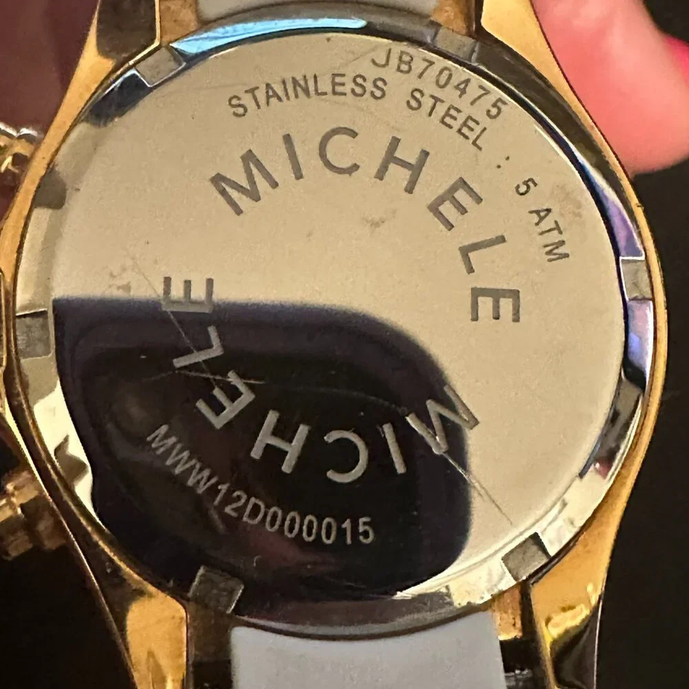Michele Tahitian Jelly Bean Watch - White (MWW12D000015) - BRAND NEW BATTERY - Picture 7 of 14